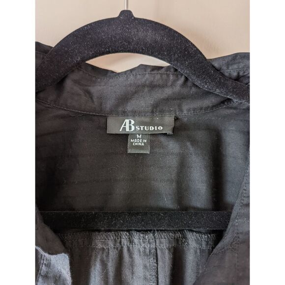 Black Pinstripe Business Casual Button Down - Picture 7 of 9